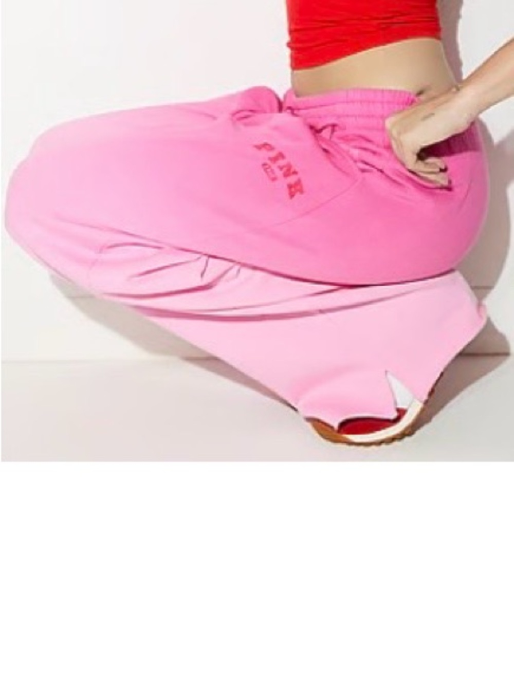 PINK Victoria's Secret Pink Lollipop Dip Dye Fleece Lounge Pants